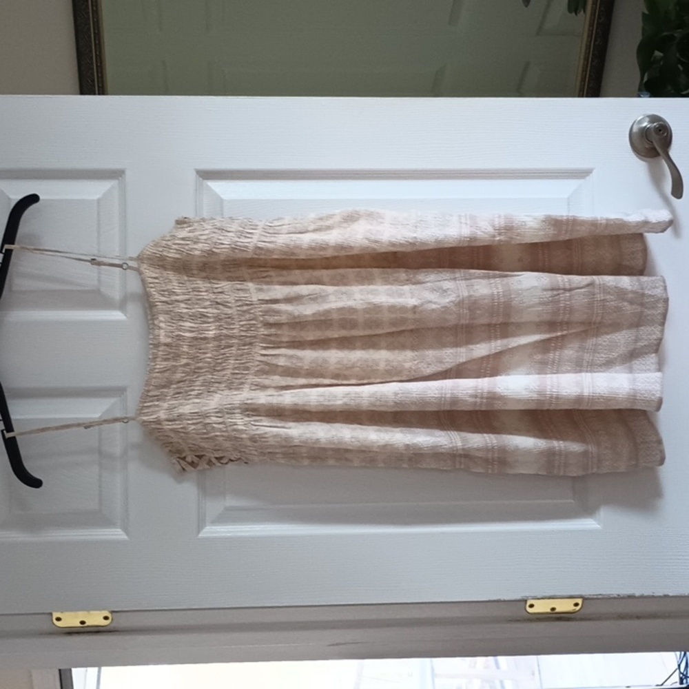 NWOT Lucky Brand Printed Smocked Mini Dress